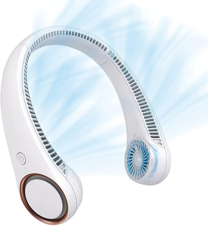 CIVPOWER Rechargeable Bladeless Neck Fan: Portable, Hands-Free Cooling